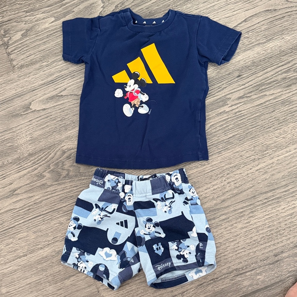 ADIDAS x Disney Boys 2-pc. Mickey Mouse Short Set